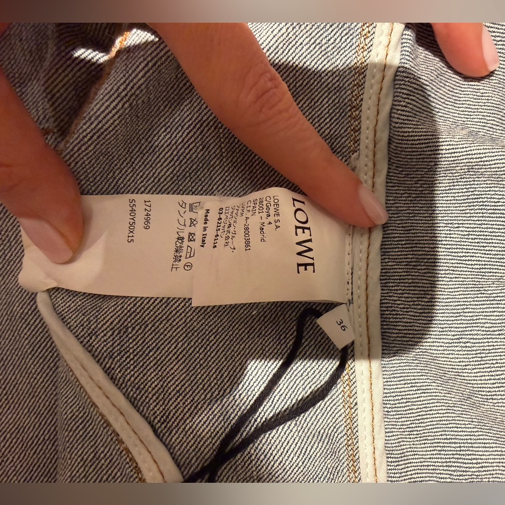 Loewe Assymetric Denim Jacket Size 36 View 4